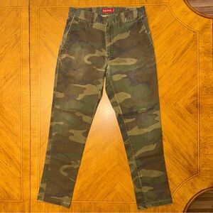 Supreme Pants Mens Size 30 Camouflage Camo Chino Straight Leg Skater Grunge Fade